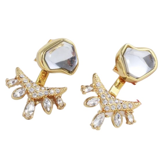 ALEXIS BITTAR • Jagged Marquis Cluster Crystal Stone Ear Jackets Earrings - Picture 7 of 11